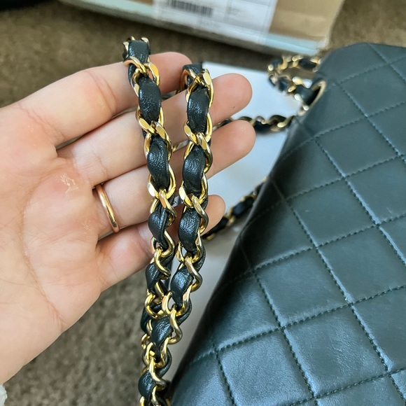 Forest green small Chanel double flap - Picture 7 of 12
